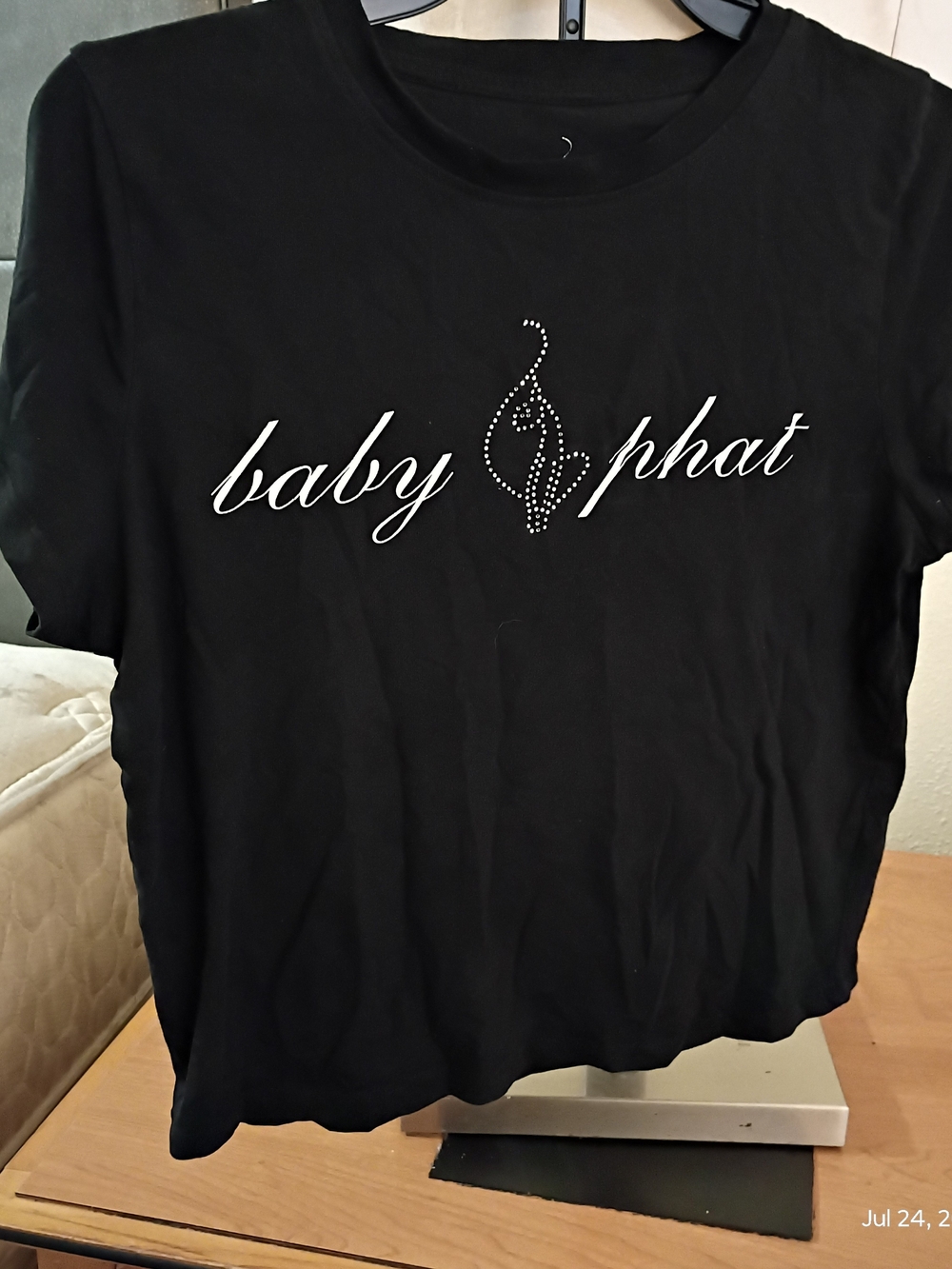 Baby Phat Black Logo Script Tee